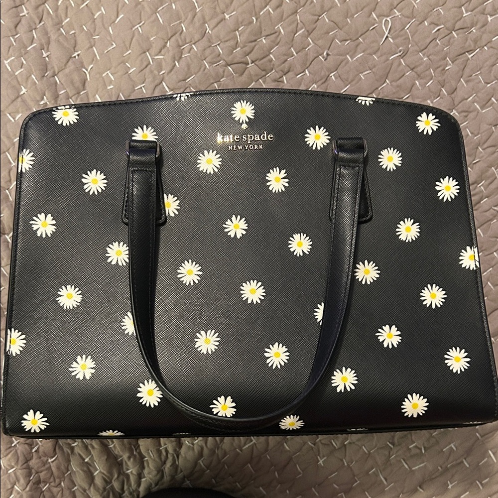 kate spade Black Daisy Print Tote